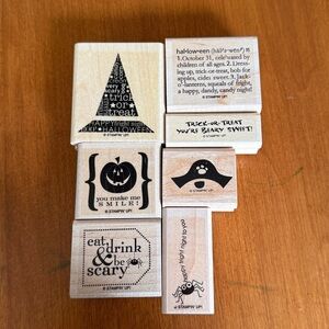 Stampin' Up! Halloween Rubber Stamp Collection Set 7